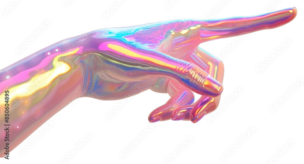 Fototapeta premium PNG Simple hand pointing purple accessories creativity.