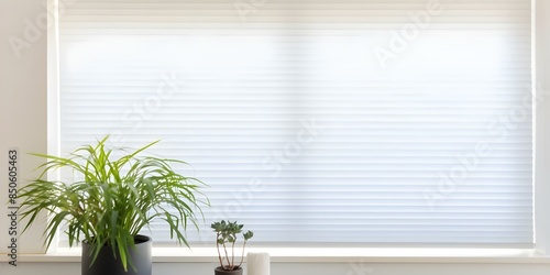 White 50mm pleated blinds for topdown privacy in contemporary apartment windows. Concept White 50mm Pleated Blinds, Top-Down Privacy, Contemporary Apartment, Window Treatments photo