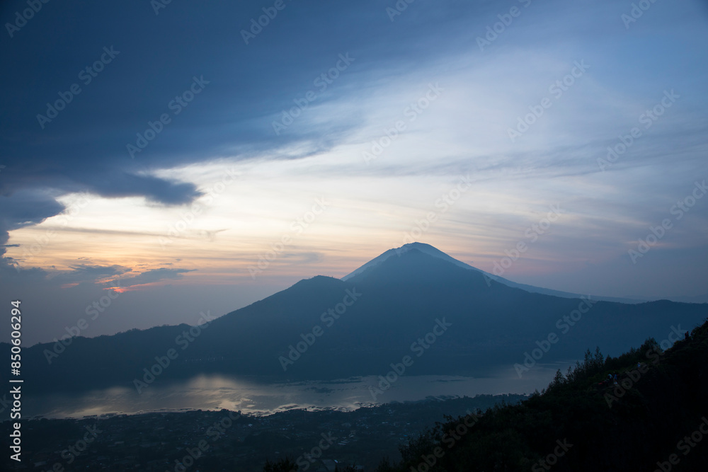 Beautiful view of the sunrise at Mount Bromo in Bali, Indonesia