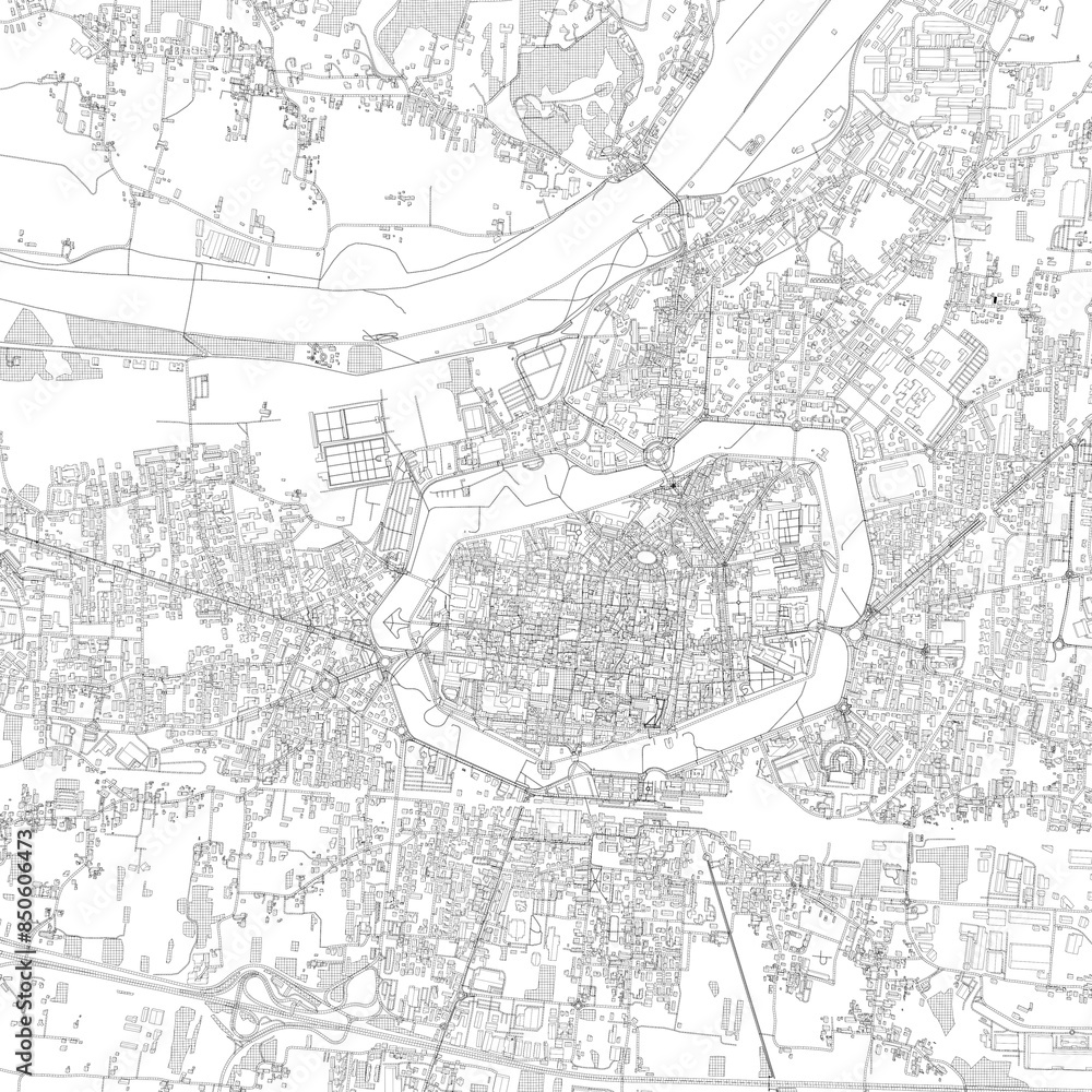 Fototapeta premium 3D illustration of city and urban in Lucca Italy