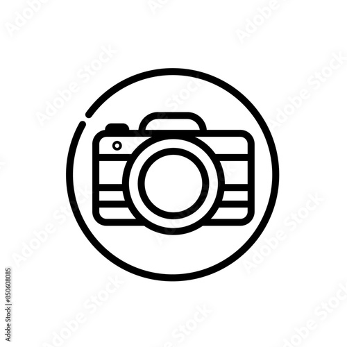 Elegant lineart photographer or videographer logo