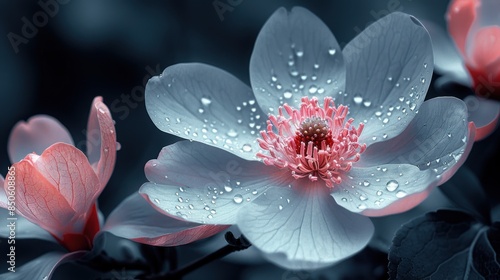 flower, close up, delicate bloom, digital tone, vivid