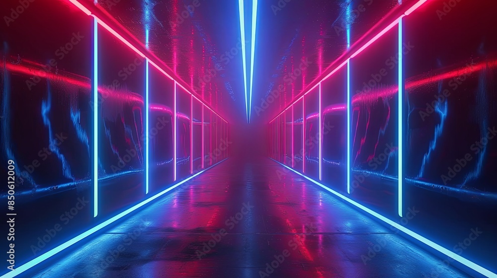 Red Blue Tunnel Abstract Background Red Blue Tunnel Abstract Background