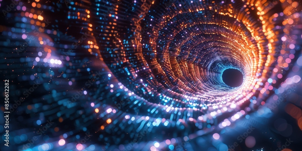 Abstract Tunnel of Light and Color Abstract Tunnel of Light and Color
