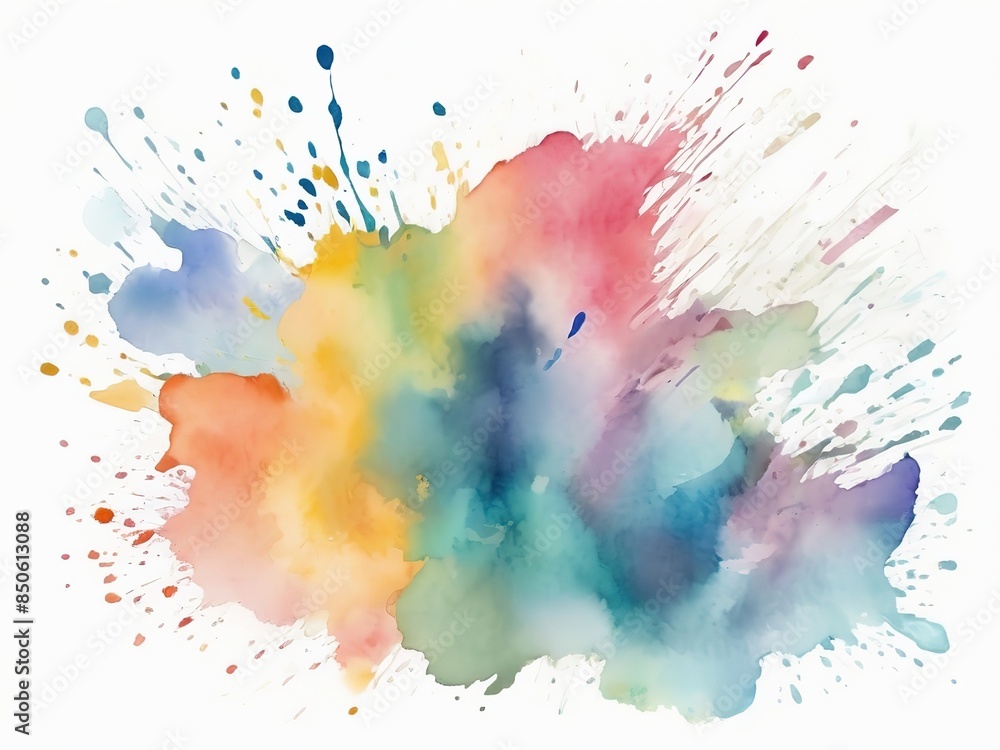 Fototapeta premium watercolor splash on white background