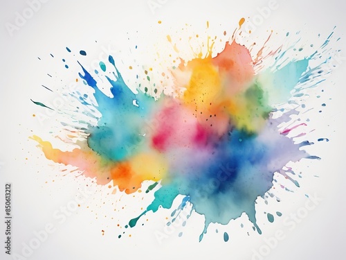 watercolor splash on white background