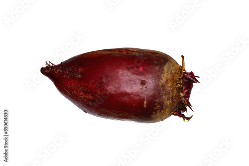 Foto Washed beetroot oblong on a white background