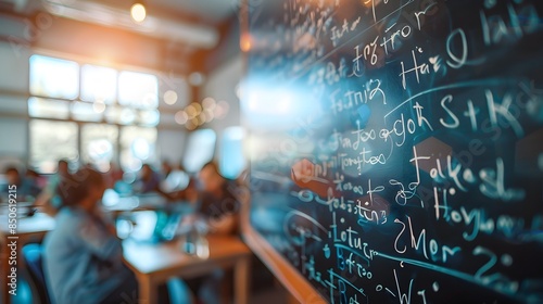Blurred Abstract Math Class...