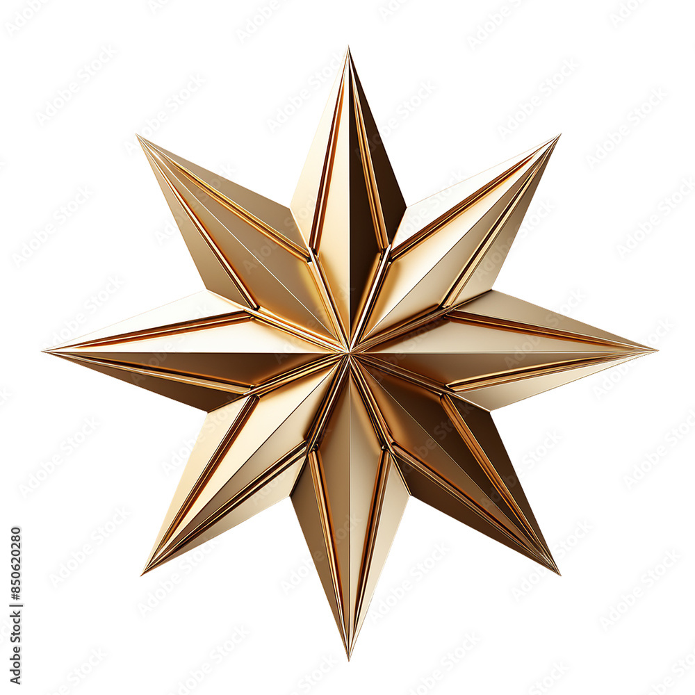 Obraz premium Gold star on transparent background