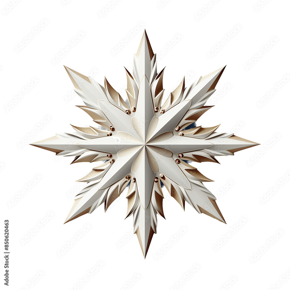 Obraz premium Silver snowflake PNG