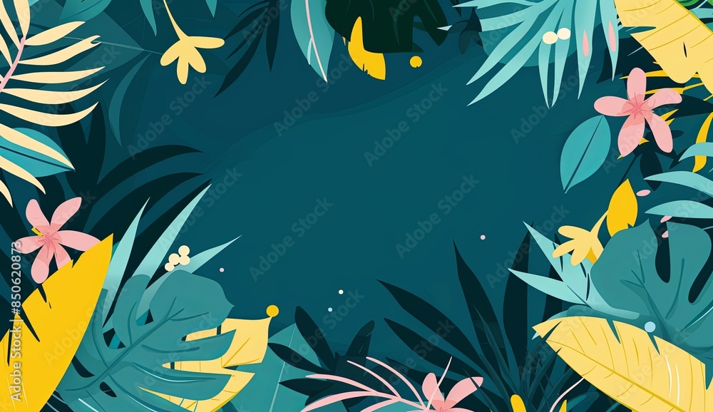 ilustración hojas y flores. estilo vector. ilustración hojas y flores. estilo vector.