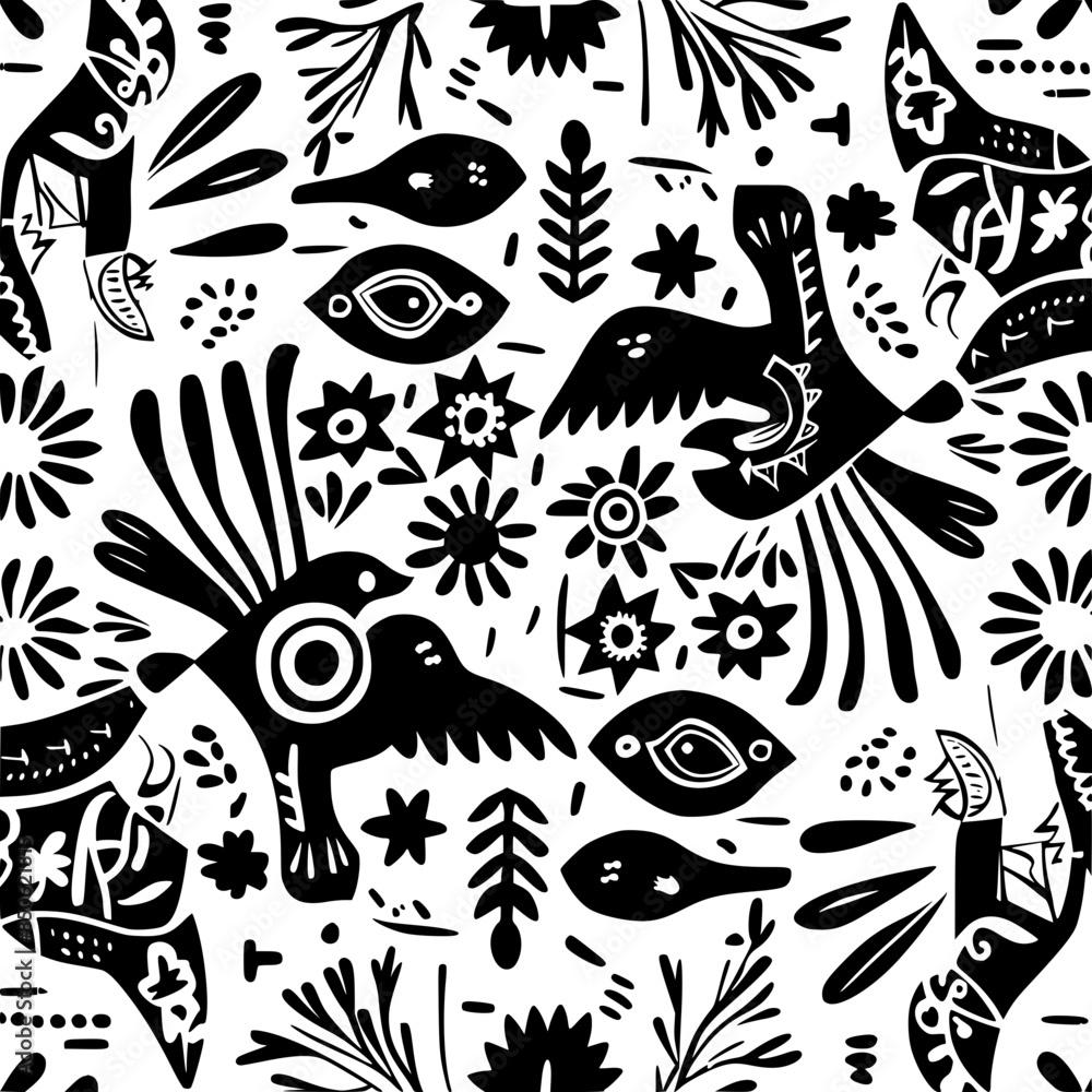 Fototapeta premium floral seamless pattern, pattern, flower pattern, geometric pattern, diagonal pattern, floral, flower, seamless, design, ornament, vector, decoration, art, wallpaper, leaf, illustration, black, style,