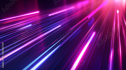 The neon lines and rays background, Illustration