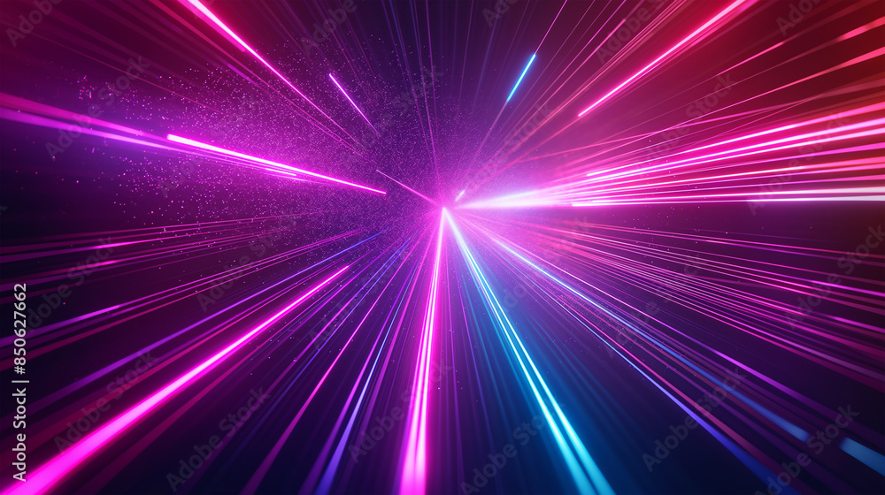 The neon lines and rays background, Illustration The neon lines and rays background, Illustration