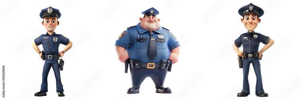 Illustration of a policeman. Cartoon character idea on transparent background Illustration of a policeman. Cartoon character idea on transparent background