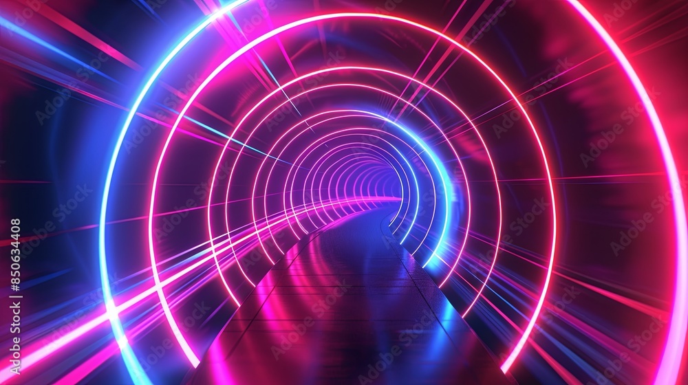 Red Blue Tunnel Abstract Background Red Blue Tunnel Abstract Background