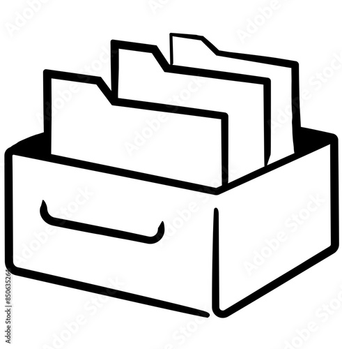 File folders in drawer