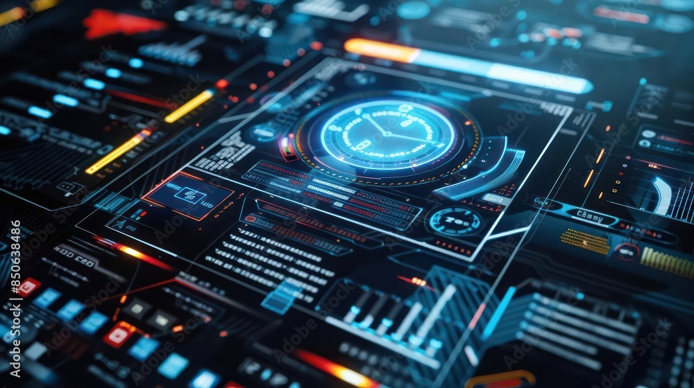 A closeup of a futuristic smart business card with a digital display showing realtime contact information and achievements A closeup of a futuristic smart business card with a digital display showing realtime contact information and achievements