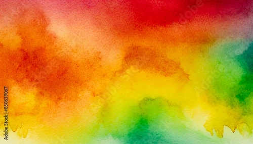 A vibrant watercolor gradient transitions from fiery red and orange to sunny yellow and serene green, perfect for creative projects, backgrounds, and LGBTQ+ themed art.concept LGBTQ