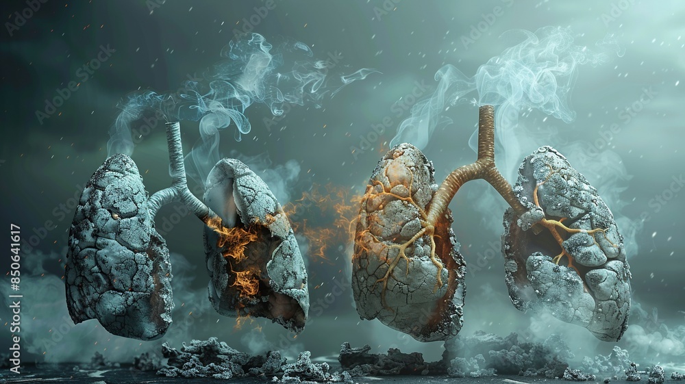 Explore the devastating effects of cigarette smoke on lung anatomy and ...