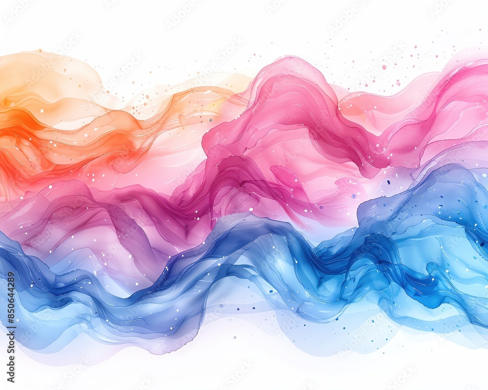Vibrant abstract waves in orange, pink, and blue hues create a dynamic and colorful visual experience with a smooth and flowing texture. Vibrant abstract waves in orange, pink, and blue hues create a dynamic and colorful visual experience with a smooth and flowing texture.