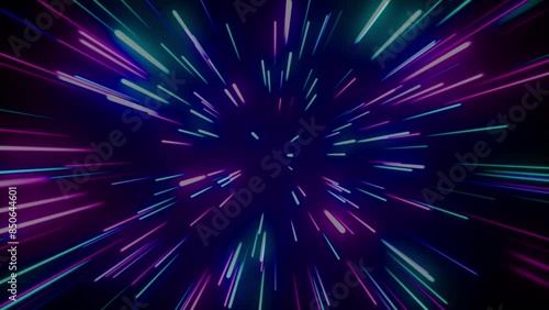 Wallpaper Mural Infinite futuristic background with vibrant and wonder lights. speed line background. Torontodigital.ca