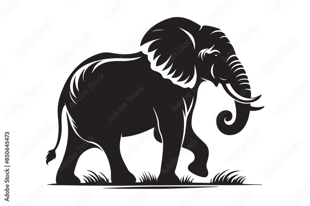 Elephant silhouette vector illustration Elephant silhouette vector illustration