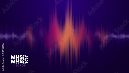 Abstract Digital EQ Music Equalizer. Sound Wave Design Element. Speaking Sound Wave Vector Illustration. Artificial Intelligence AI Assistant Voice Visualization.