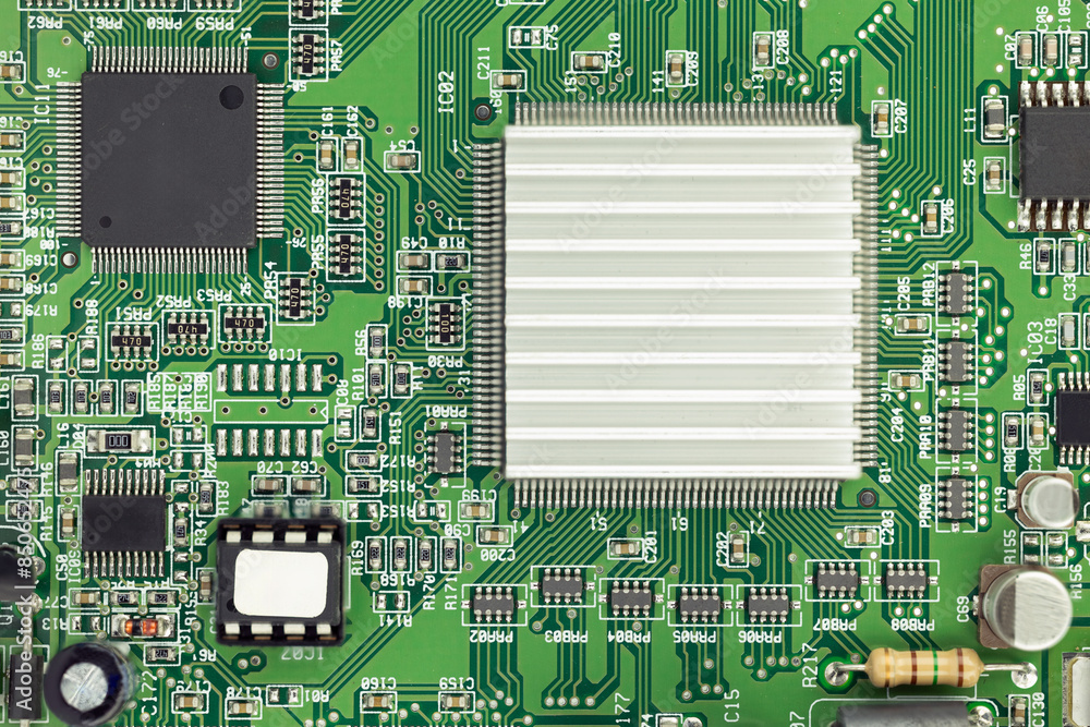 Top View of Electronic Circuit Board Top View of Electronic Circuit Board