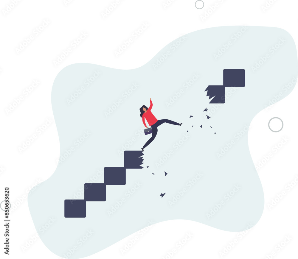 Career path obstacle, business problem or risk, challenge to achieve success or leadership to overcome difficulty concept.flat illustration. Career path obstacle, business problem or risk, challenge to achieve success or leadership to overcome difficulty concept.flat illustration.
