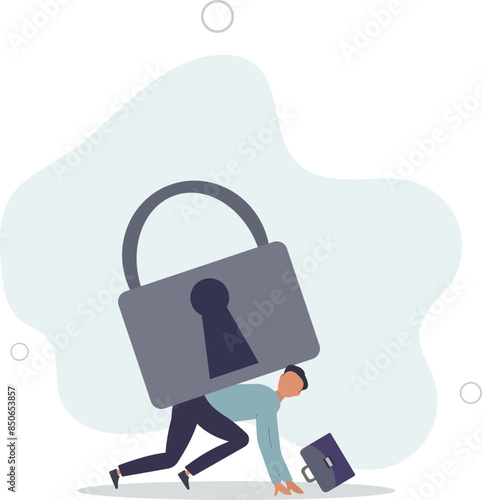 Business closing down or die in Coronavirus pandemic lockdown crisis, unemployment and debt problem or bankruptcy concept.flat illustration.