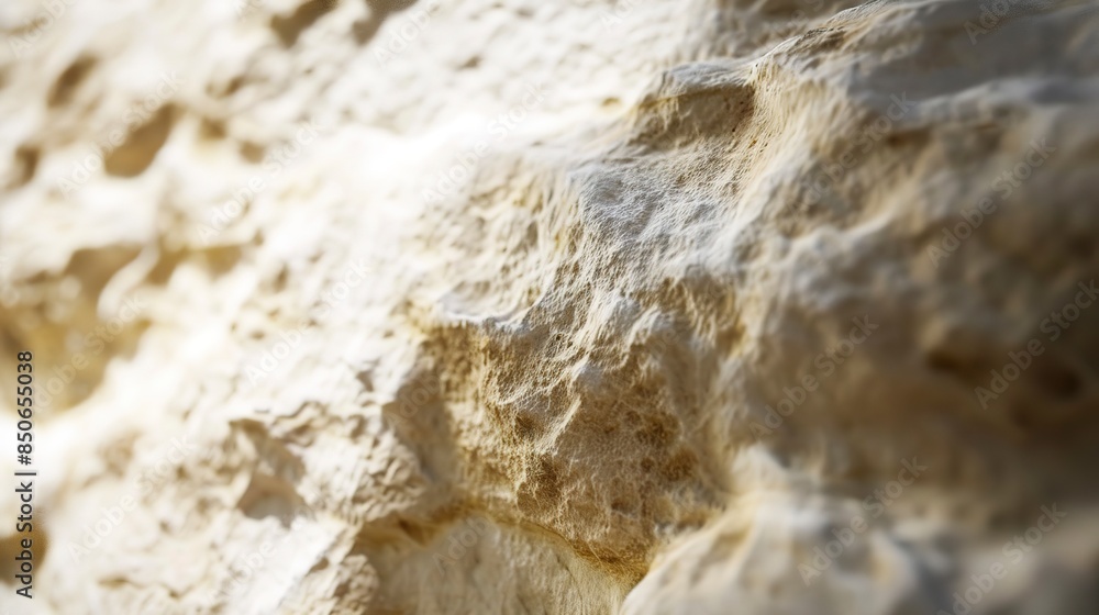 Close-up of limestone, soft ambient light, porous texture with pale hues. Close-up of limestone, soft ambient light, porous texture with pale hues.