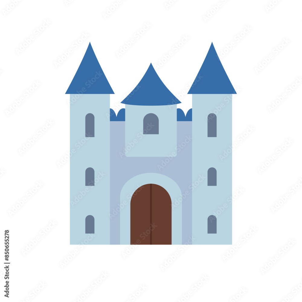 Fantasy medieval castle vector illustration, fortress or palace clip art, fairy tale stone castle image Fantasy medieval castle vector illustration, fortress or palace clip art, fairy tale stone castle image