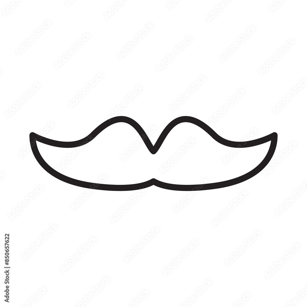Moustache Icon Vector Illustration Flat Design Moustache Icon Vector Illustration Flat Design