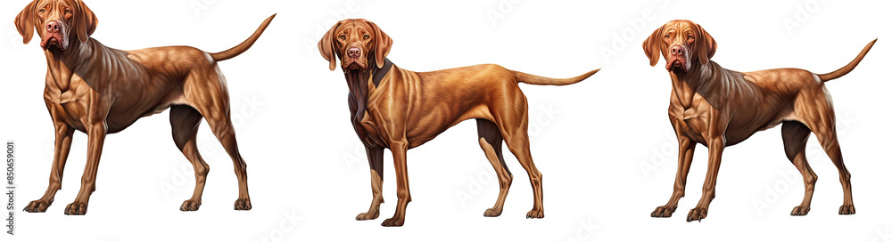 Vizsla dog isolated on Transparent Background. AI generative Vizsla dog isolated on Transparent Background. AI generative