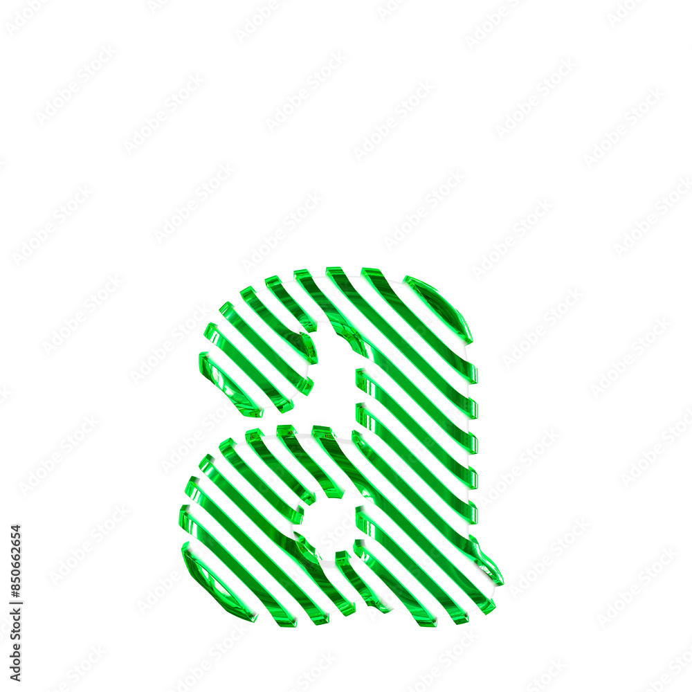 White symbol with green diagonal ultra thin straps. letter a White symbol with green diagonal ultra thin straps. letter a