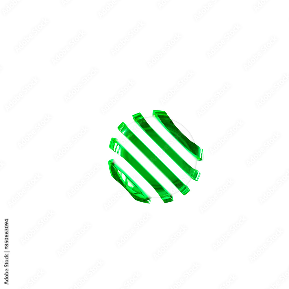 White symbol with green diagonal ultra thin straps White symbol with green diagonal ultra thin straps