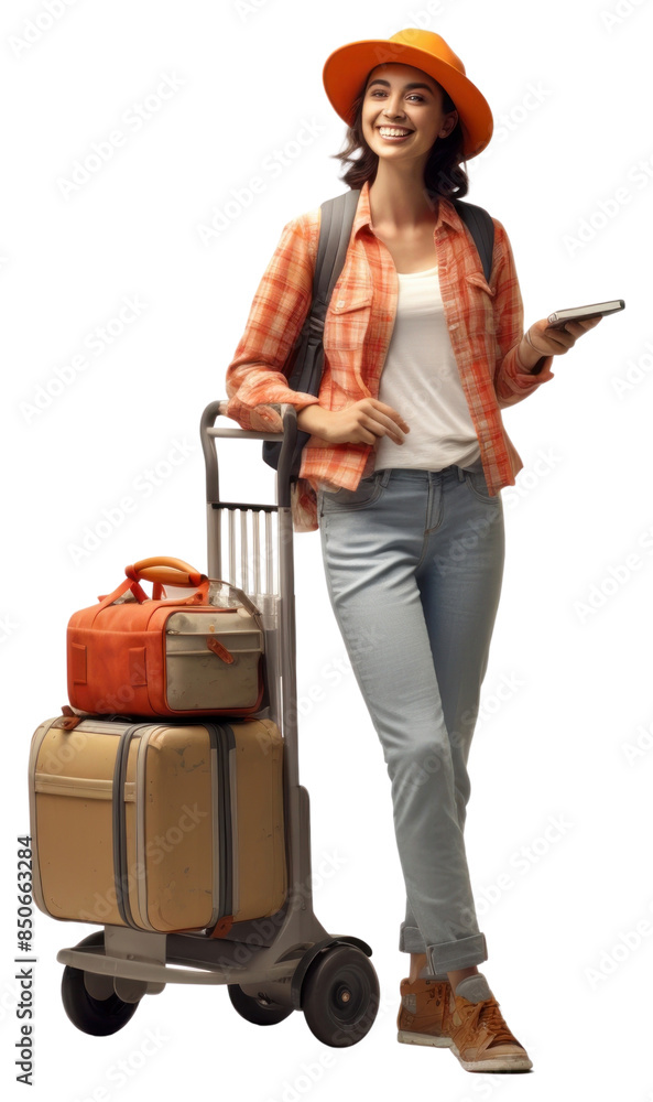 PNG Suitcase luggage smiling travel PNG Suitcase luggage smiling travel