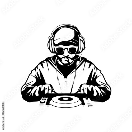 dj with headphones