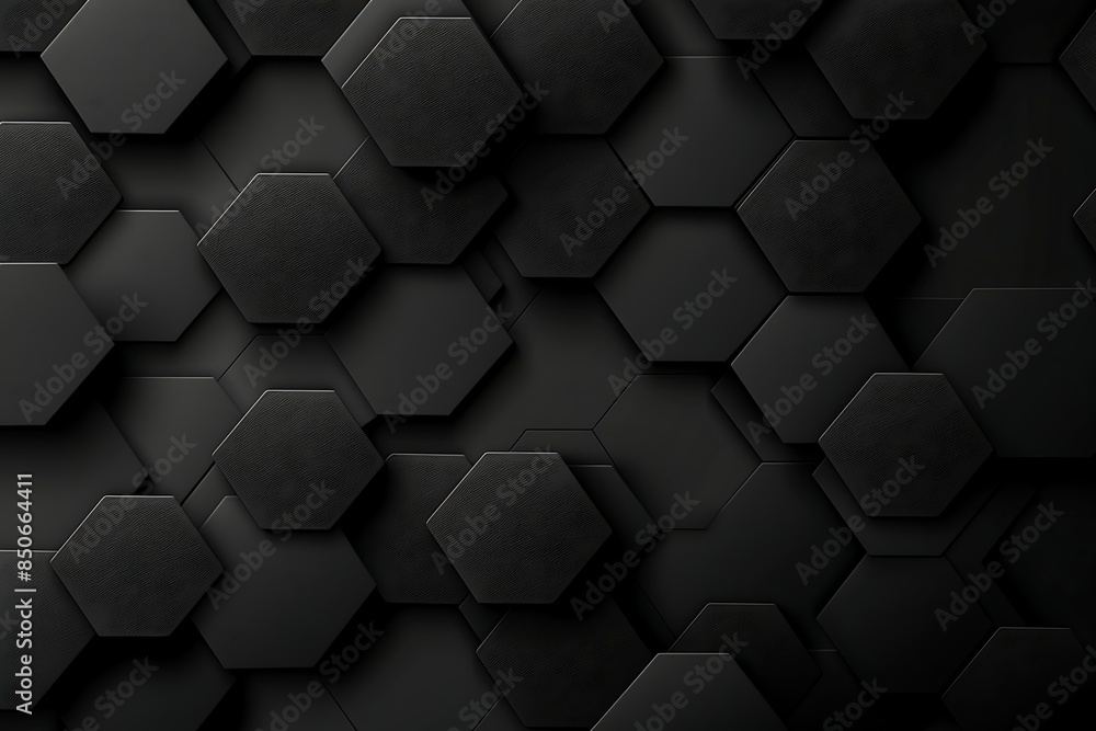 Black hexagons with lights background Black hexagons with lights background