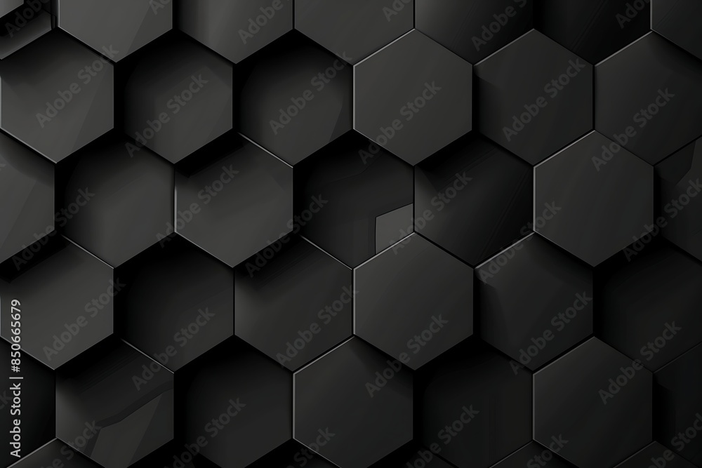 Black hexagons with lights background Black hexagons with lights background