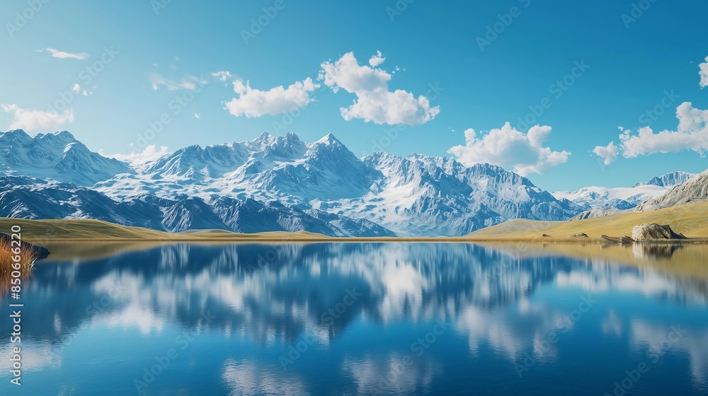 Fototapeta premium lake and mountains