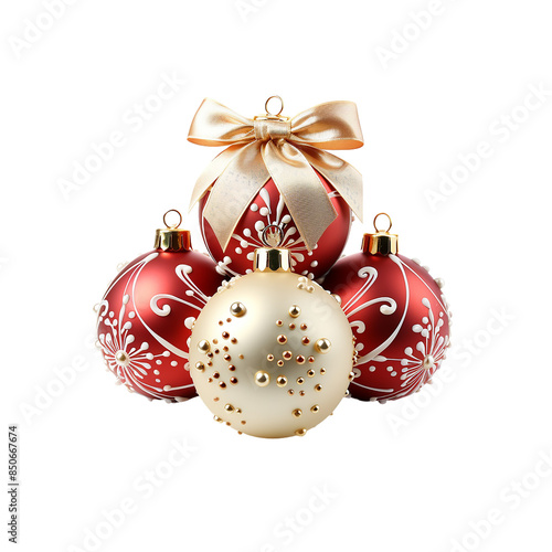 Christmas gift on transparent background