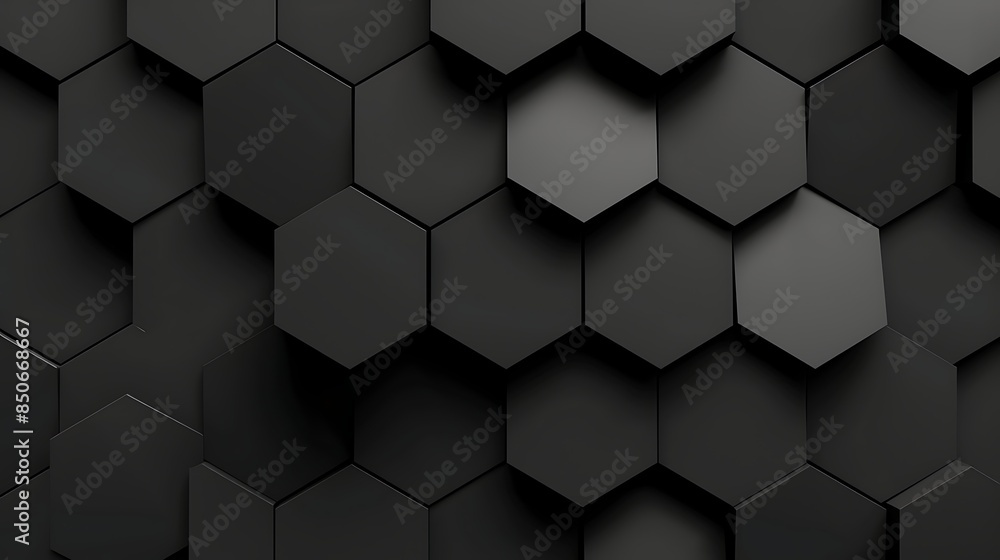 Black hexagons with lights background Black hexagons with lights background