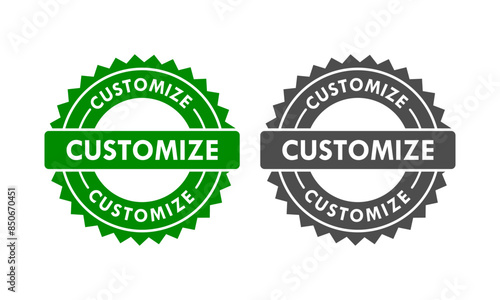 customize badge design template illustration