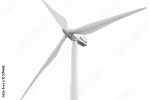 Close-up of a wind turbine against white background