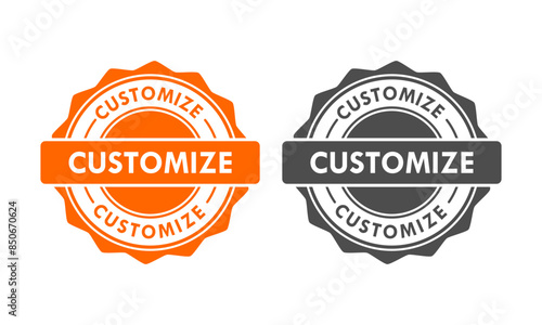 customize badge design template illustration