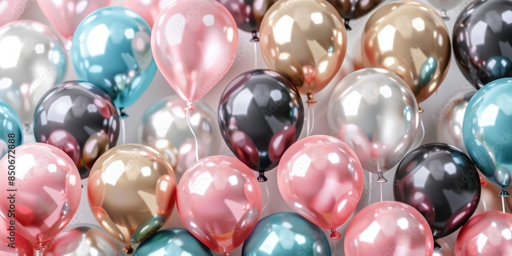Shiny Balloons in Festive Colors Shiny Balloons in Festive Colors