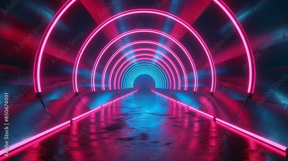 Red Blue Tunnel Abstract Background Red Blue Tunnel Abstract Background