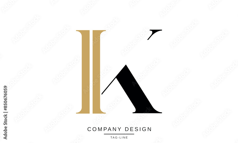 IK, KI Abstract Letters Logo Monogram Design Font Vector Initials IK, KI Abstract Letters Logo Monogram Design Font Vector Initials